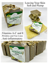 Load image into Gallery viewer, Natural Moringa Soap With Thyme Leaf, Anti-Aging. Skin Irritation. Cleanse and detoxify the skin. this soap has anti-aging effects. It also helps protect the skin from environmental damage.
